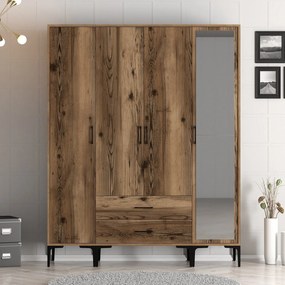 Roupeiro Kumsal STR – Nogueira – 160x47,5x201,4 cm
