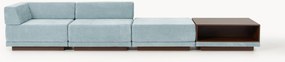 Sofá modular com mesa de centro e pufe Colin (4 lugares)