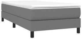 Estrutura de cama sem colchão 90x200 cm tecido cinzento-escuro