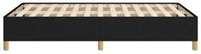 Estrutura de cama sem colchão preto 120x190 cm tecido