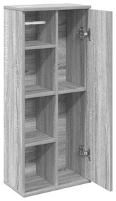 Móvel p/ casa banho c/ suporte rolos 39x22x90 cm sonoma cinza