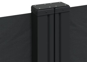 Toldo lateral retrátil 120x1000 cm preto