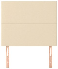 Cabeceira de cama 2 pcs tecido 90x5x78/88 cm creme