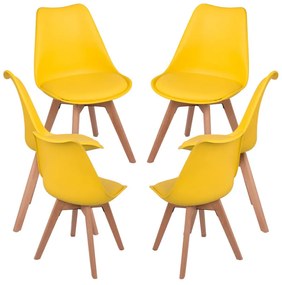 Pack 6 Cadeiras Synk Basic - Amarelo