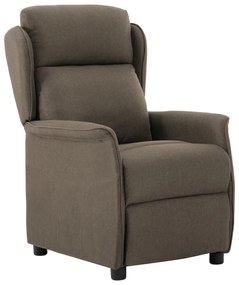 vidaXL Cadeira Reclinável Taupe Tecido