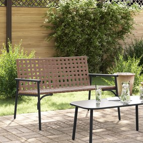 Banco de Jardim vidaXL Preto 113x79x75 cm Polirattan