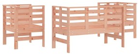 3 pcs conjunto lounge de jardim madeira de douglas maciça