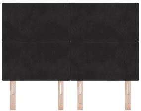 Cabeceira LED vidaXL Preta 80 cm em Veludo