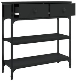 Mesa consola 72,5x25x75 cm derivados de madeira preto