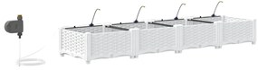 Jardineiras de Jardim 1 pc Branco 160 x 40 x 22 cm Plástico