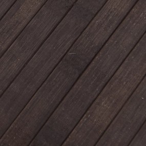 Tapete retangular 100x500 cm bambu castanho-escuro