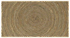 vidaXL Tapete Natural e Preto 80 x 150 cm Juta