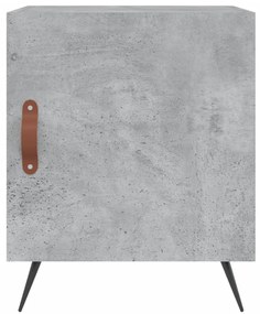 Mesa cabeceira 40x40x50cm derivados de madeira cinzento cimento