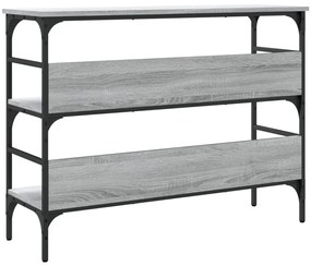 Mesa consola 100x32x75 cm derivados de madeira cinzento sonoma