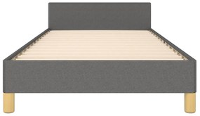 Estrutura de cama sem colchão 90x200 cm tecido cinzento-escuro