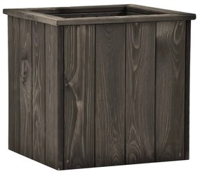 vidaXL Canteiro elevado 38x41x40 cm pinho maciço cinzento-escuro