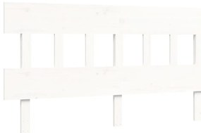 Cama para idosos king size com cabeceira madeira maciça branco