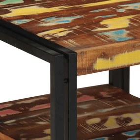 Mesa de centro multicor 50x50x38 cm madeira maciça recuperada