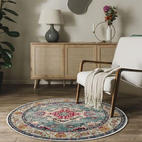 Tapete Woopamuk495 – Turquesa – 120x120 cm | Tribo Home