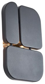 Candeeiro de Parede Design Preto 3-Luzes - Planes Design