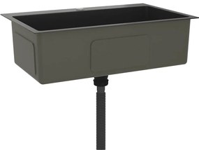 Lava-louça de cozinha artesanal aço inoxidável preto