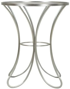 MESA DE APOIO TRIXY Ø 56X68 CM PRATEADA