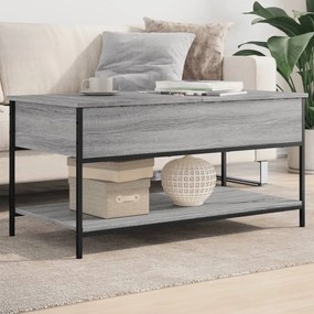 vidaXL Mesa de centro 100x50x50cm deriv. madeira/metal cinzento sonoma