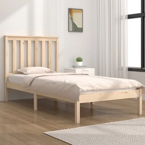 vidaXL Estrutura de cama 100x200 cm pinho maciço