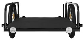 Reboque para bicicleta 135x70x37 cm ferro preto