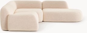 Sofá de canto modular em bouclé Wolke (4 lugares)