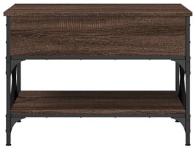 Mesa centro 70x50x50 cm deriv. madeira/metal carvalho castanho