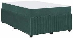 Estrutura de cama com colchão Verde-escuro 120 x 200 cm Veludo