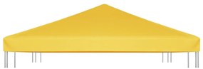 Cobertura de gazebo 270 g/m² 4x3 m amarelo