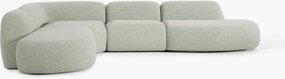 Sofá de canto modular XL em bouclé com chaise longues Wolke
