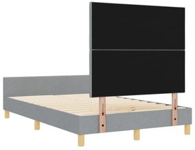 Cama de tecido cinza-claro vidaXL 120x190 cm