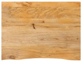 vidaXL Tampo de mesa c/ borda viva 90x60x3,8 cm mangueira maciça