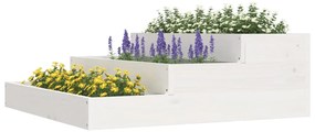 Vaso/floreira 78x78x27 cm pinho maciço branco