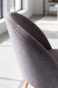 Pack 4 Cadeiras Vint Veludo - Cinza escuro