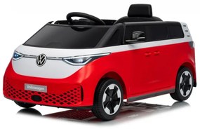 Carro elétrico para Crianças 12V Volkswagen ID BUZZ, Rodas Espuma EVA, assento couro ecológico Vermelha