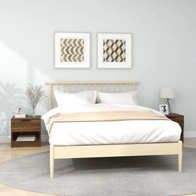 vidaXL Mesas de cabeceira 2 pcs derivados de madeira carvalho castanho