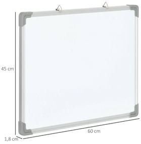 HOMCOM Quadro Magnético com Estrutura de Liga de Alumínio 60x45cm Quad