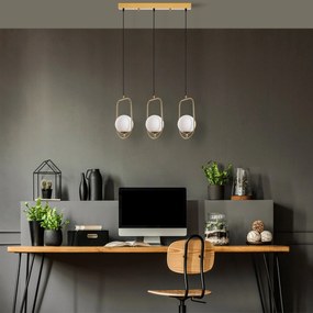 Candeeiro Chandelier Skew – Dourado – 80 cm x 15 cm
