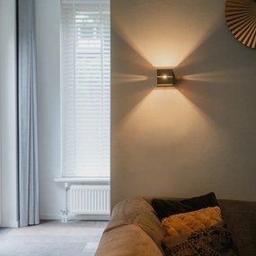 Candeeiro de parede moderno bronze escuro - Transfer Groove