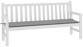 Almofadão p/ banco jardim 180x50x3 cm tecido oxford cinza