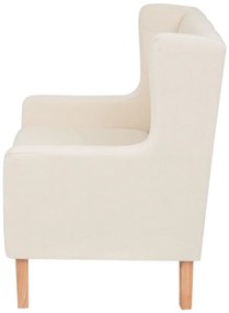 Conjunto de sofás 2 pcs tecido branco nata