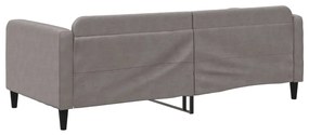 Sofá-cama 90x200 cm tecido cinzento-acastanhado