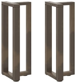 Pés de mesa de console em forma de T, 2 peças, preto, 25x28x(72-73) cm