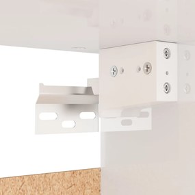 Roupeiro 70x32,5x35 cm derivados de madeira branco brilhante