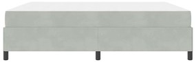 Estrutura da Cama Branco e Cinza Claro 180 x 200 cm Veludo