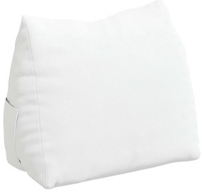 vidaXL Travesseiro para Costas Branco 45 x 20 x 35 cm tecido